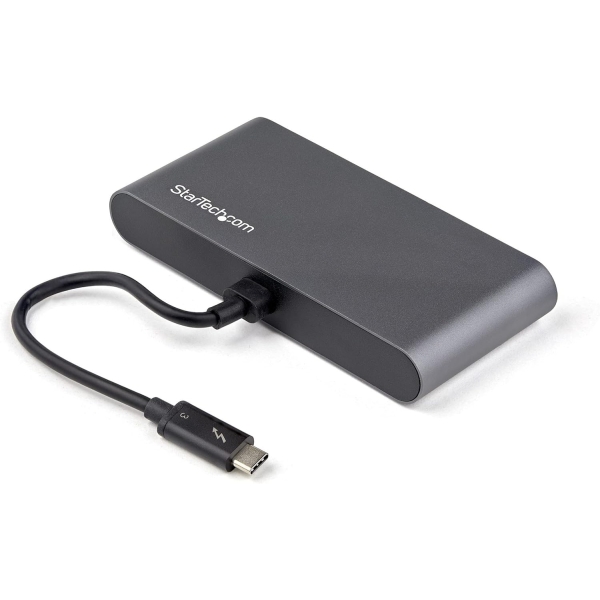 StarTech.com TB3DKM2HDL black & silver USB Hub