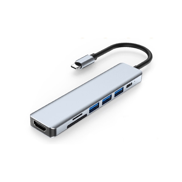 SUNEAST SE-HUBC71A2 Metallic Gray USB Hub