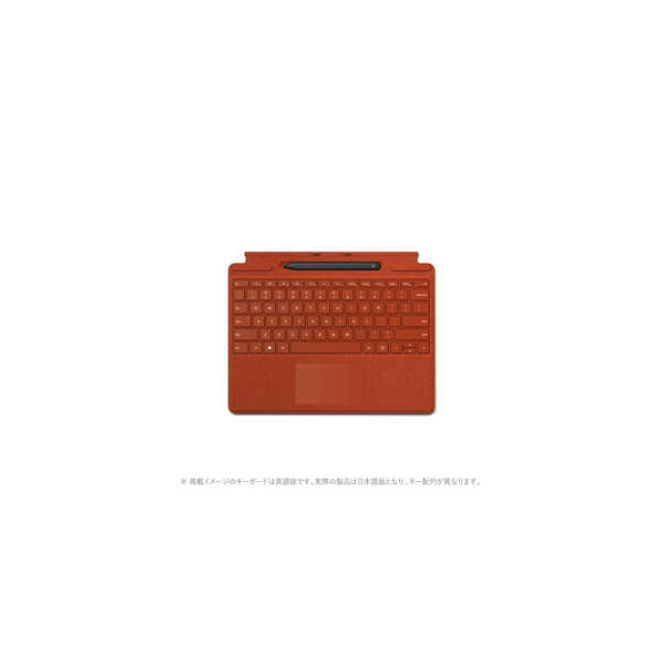 Surface Pro X Signature Keyboard with Microsoft Slim Pen Japanese 25O-00039 Poppy Red Tablet Case