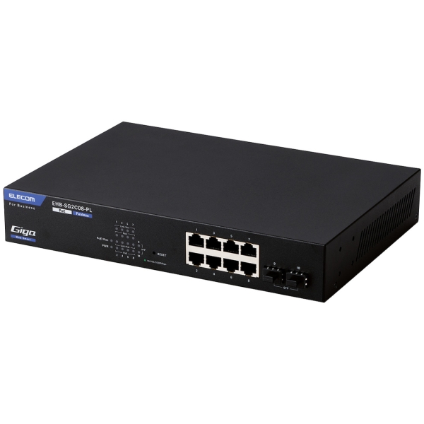 Switching HUB ELECOM EHB-SG2C08-PL Black Computers Networking