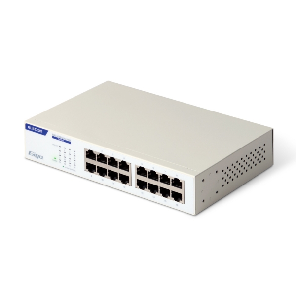 Switching HUB ELECOM EHC-G16MN2-HW white Computers Networking