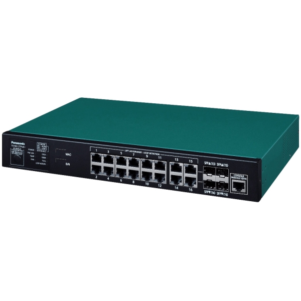 Switching HUB Panasonic FA-ML12TPoE+ PN231293B5 green/black Computers Networking