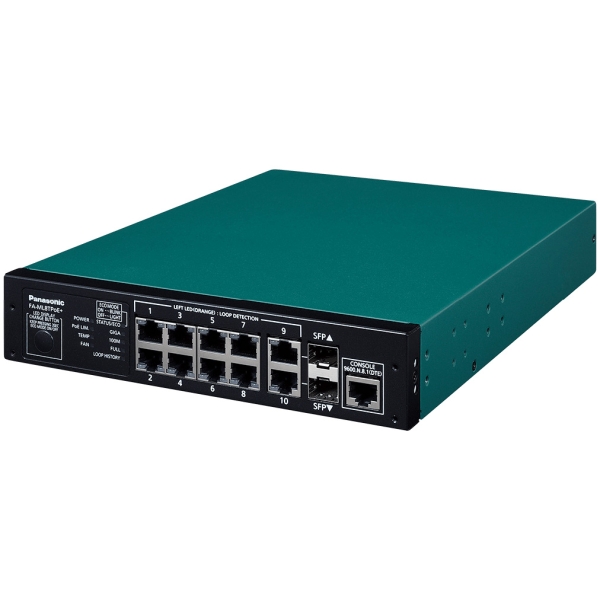 Switching HUB Panasonic FA-ML8TPoE+ PN230893B3 Green/Black Computers Networking