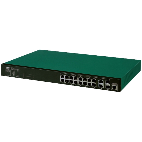 Switching HUB Panasonic XG-M16TPOE + PN83169B3 Green/Black Computers Networking