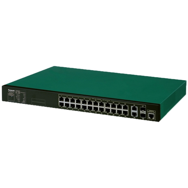 Switching HUB Panasonic XG-M24TPOE + PN83249B3 Green/Black Computers Networking