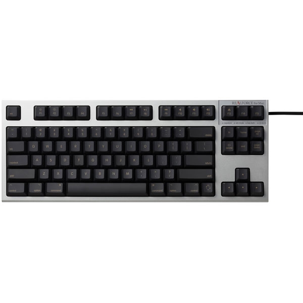 Keyboard Topre REALFORCE TKL for Mac R2TL-USVM-BK black + silver