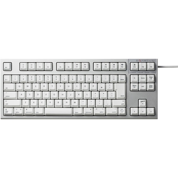 Keyboard TOPRE REALFORCE TKL SA for Mac R2TLSA-JP3M-WH Super White + Silver