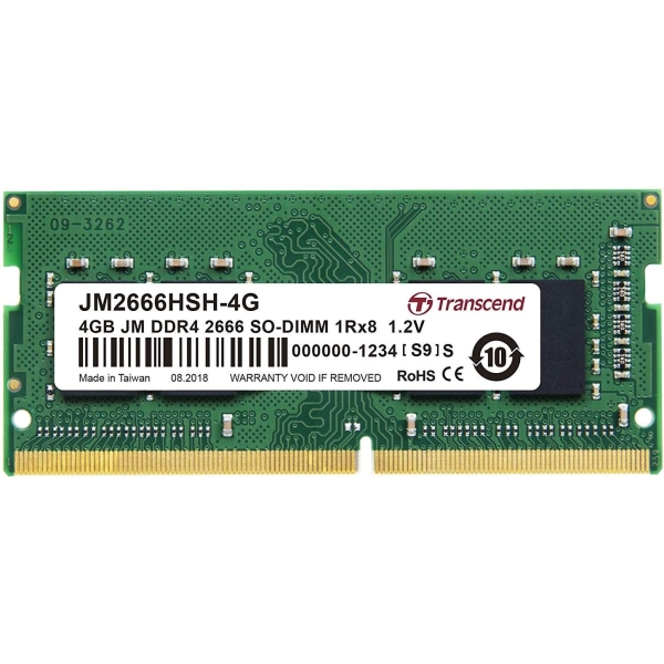 Memory Transcend JetRam JM2666HSH-4G S.O.DIMM DDR4 PC4-21300 4GB