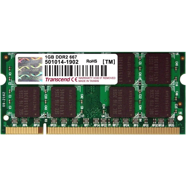 Memory Transcend TS128MSQ64V6J S.O.DIMM DDR2 PC2-5300 1GB