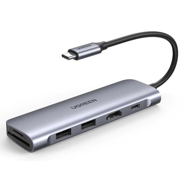 USB Hub UGREEN 6-in-1 USB C PD Adapter with 4K HDMI 70411 USB Hub