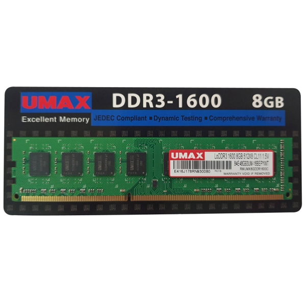 Memory UMAX UM-DDR3S-1600-8GB DDR3 PC3-12800 8GB