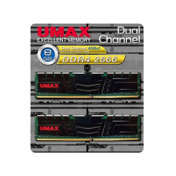 Memory UMAX UM-DDR4D-2666-8GBHS DDR4 PC4-21300 4GB 2-Disc