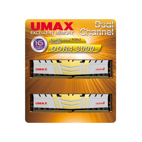 Memory UMAX UM-DDR4D-3000-16GBHS DDR4 PC4-24000 8GB 2-Disc