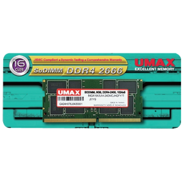 Memory UMAX UM-SODDR4S-2666-16G S.O.DIMM DDR4 PC4-21300 16GB