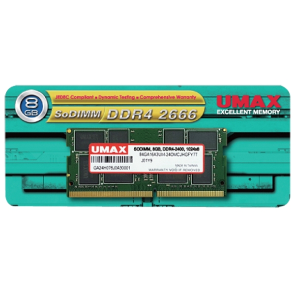 Memory UMAX UM-SODDR4S-2666-8G S.O.DIMM DDR4 PC4-21300 8GB