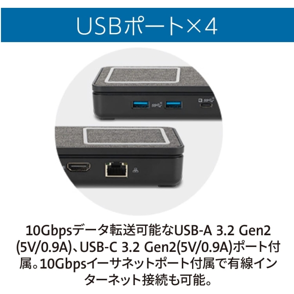 USB Hub Kensington SD1700P USB-C Dual 4K Portable Mobile Dock with Qi Charging Function K32800JP Computers Accessorys - image 2