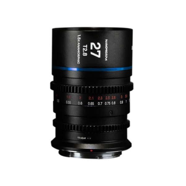 Venus Optics LAOWA Nanomorph 27mm T2.8 1.5x Cine Blue Canon RF use Camera Lens