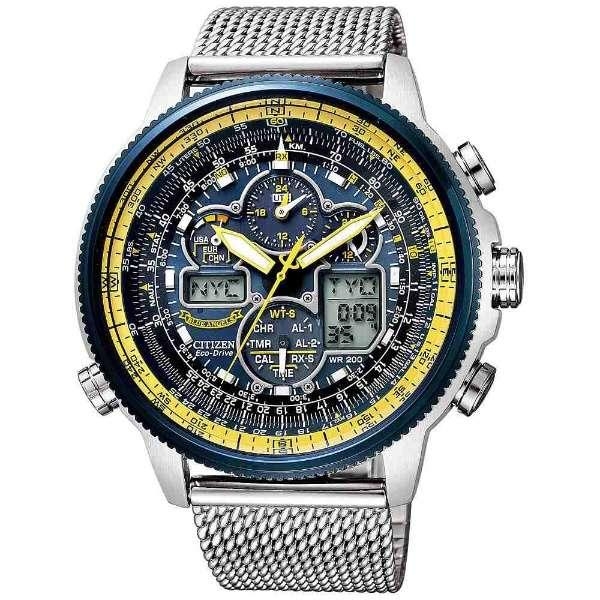 CITIZEN PROMASTER SKY- Eco drive radio time signal blue Angels model JY8031-56L Watch