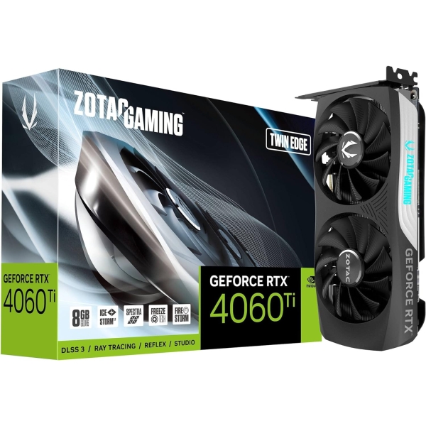 ZOTAC ZOTAC GAMING GeForce RTX 4060 Ti 8GB Twin Edge ZT-D40610E-10M PCIExp 8GB Graphic Card