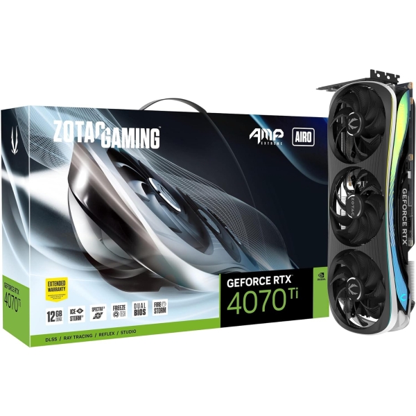 ZOTAC ZOTAC GAMING GeForce RTX 4070 Ti AMP Extreme AIRO ZT-D40710B-10P PCIExp 12GB Graphic Card