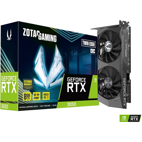 Graphic Card ZOTAC GAMING GeForce RTX 3050 Twin Edge OC ZT-A30500H-10M PCIExp 8GB