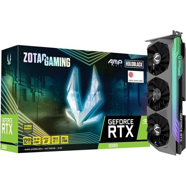 Graphic Card ZOTAC GAMING GeForce RTX 3080 AMP Holo LHR 12GB ZT-A30820F-10PLHR PCIExp 12GB