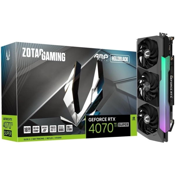 ZOTAC ZOTAC GAMING GeForce RTX 4070 Ti SUPER AMP HOLO 16GB GDDR6X ZT-D40730F-10P PCIExp 16GB Graphic Card