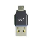 PQI Connect 203 RF01-0016R0 USB/microUSB 3in1 Black Memory Card Reader Japanese version