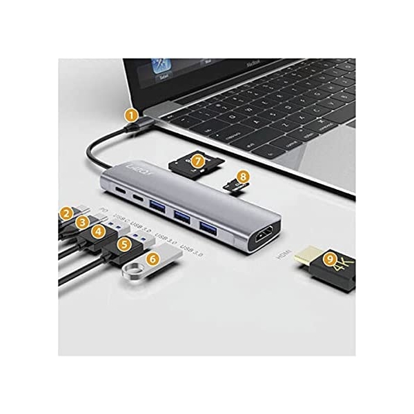 Leader Media Techno L-CH8 Silver USB Hub - image 2