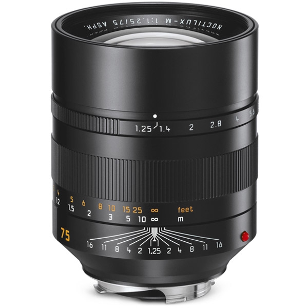 Camera Lens Leica NOCTILUX-M 75mm f/1.25 ASPH. Lense