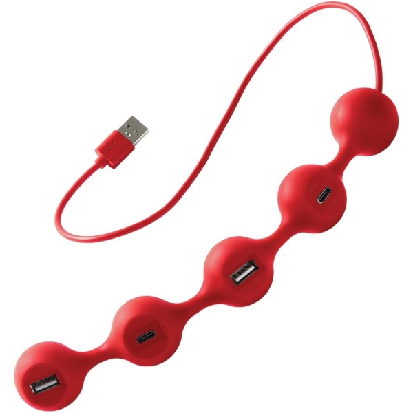 LEXON PEAS HUB 2 LD143DR dark red USB Hub