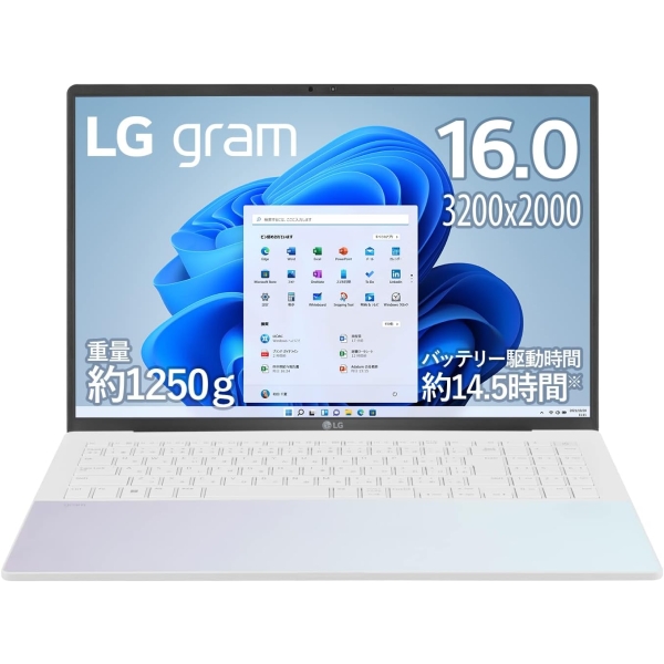 LG Electronics LG gram Style 16Z90RS-KA76J Aurora White Notebook