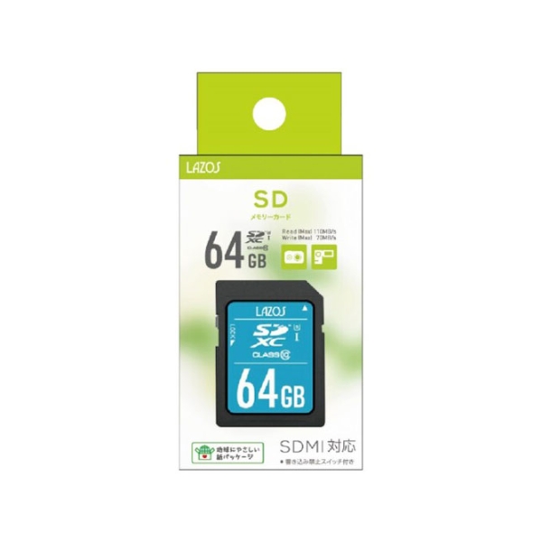 LMT Lazos L-B64SDX10-U3 64GB SD Card