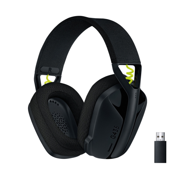 Headset Logicool G435 LIGHTSPEED Wireless Gaming Headset G435BK black & neon yellow