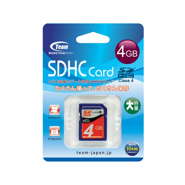 SD Card Team TG004G0SD24X 4GB