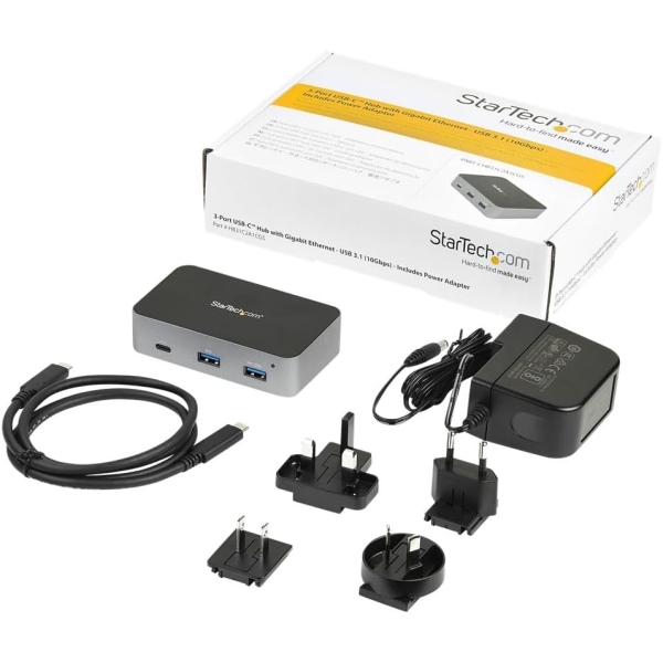 StarTech.com HB31C2A1CGS Black & Space Gray USB Hub